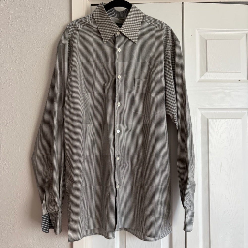 Ermenegildo Zenga Button Down Dress Checkered Shirt